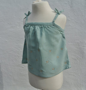 Toddler's Bamboo Top and Shorts; Duck Egg Blue or Pastel Orange
