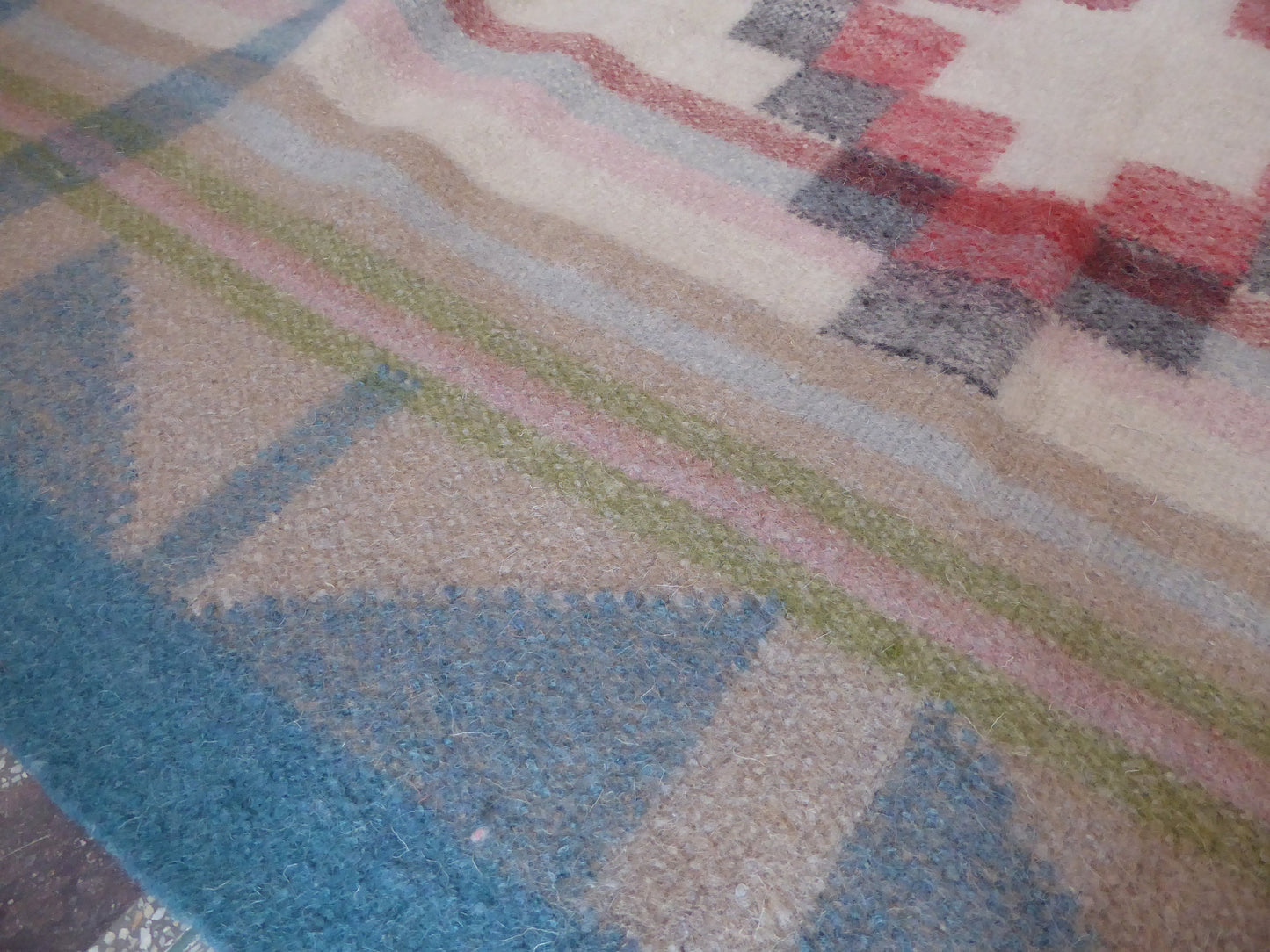 Boiled Wool 'Radhi' Rug, Large Blue