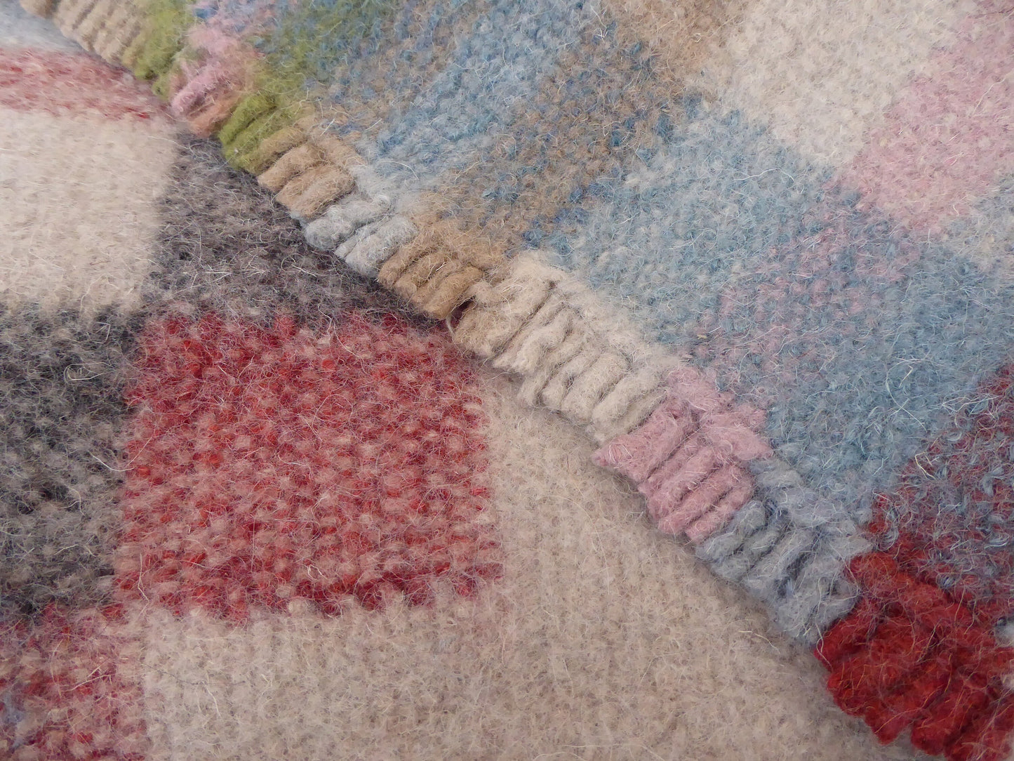 Boiled Wool 'Radhi' Rug, Large Blue