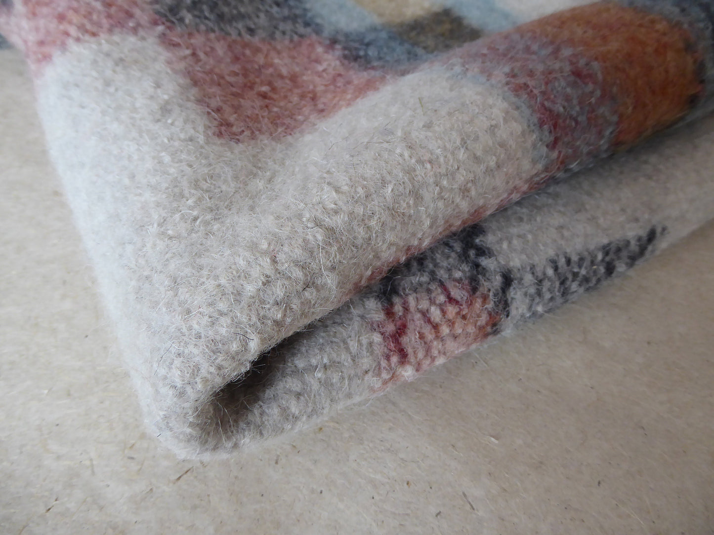 Boiled Wool 'Radhi' Rug, Large Blue