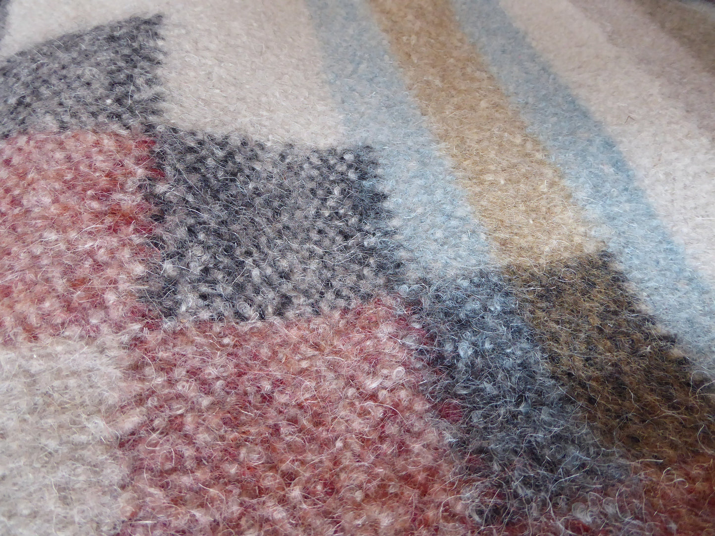 Boiled Wool 'Radhi' Rug, Large, Mismatched Diamond