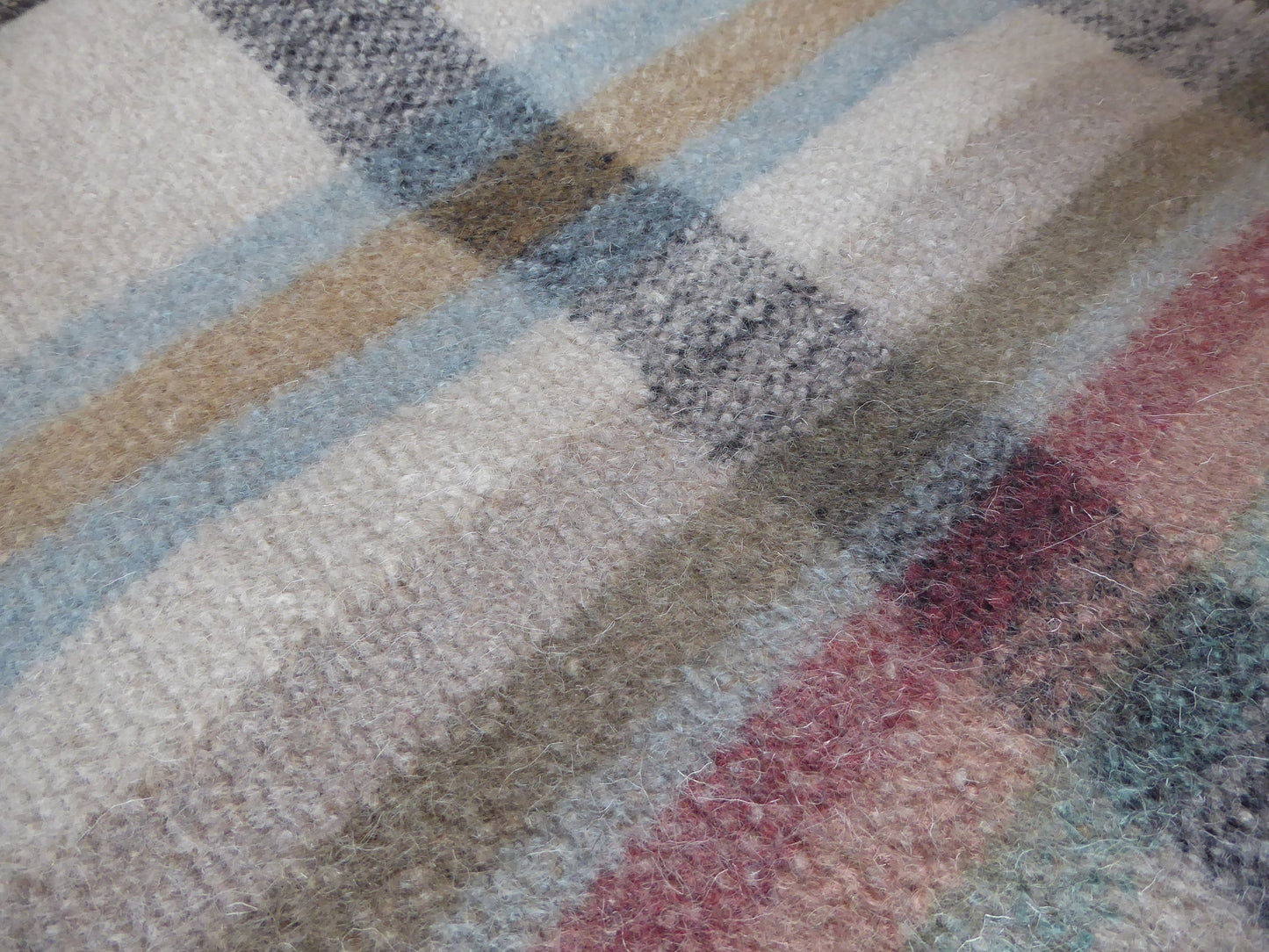 Boiled Wool 'Radhi' Rug, Large, Mismatched Diamond