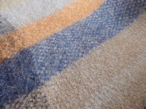 Boiled Wool 'Radhi' Rug, Medium, Multi Coloured Stripes