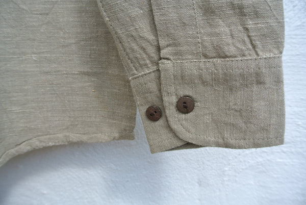 Hemp and Organic Cotton Men's Shirt in Sand Dollar