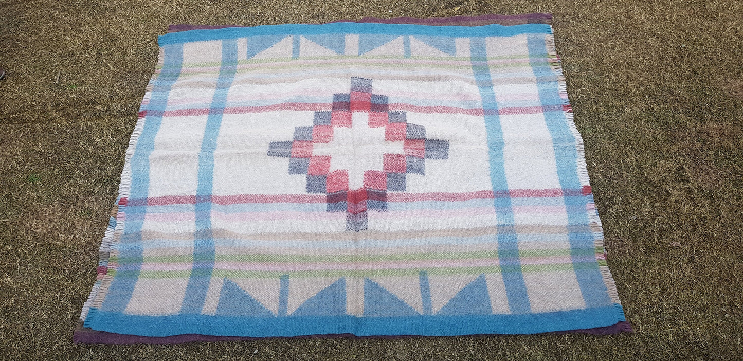 Boiled Wool 'Radhi' Rug, Large Blue