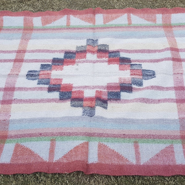 Boiled Wool 'Radhi' Rug, Large Red