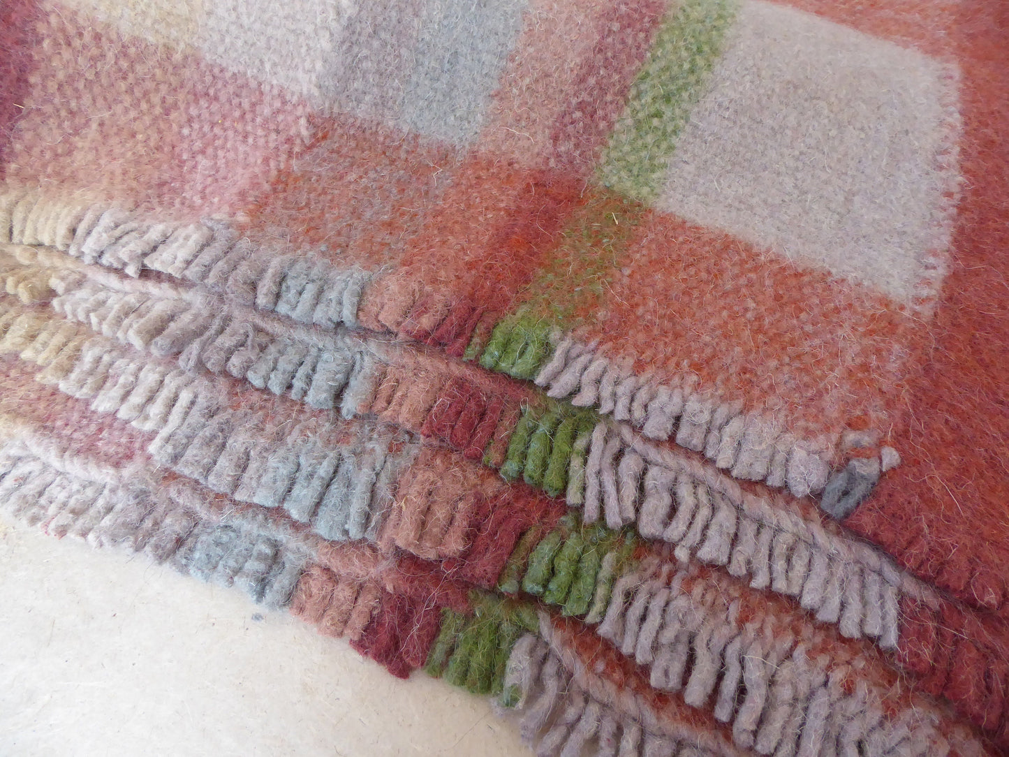 Boiled Wool 'Radhi' Rug, Large Red