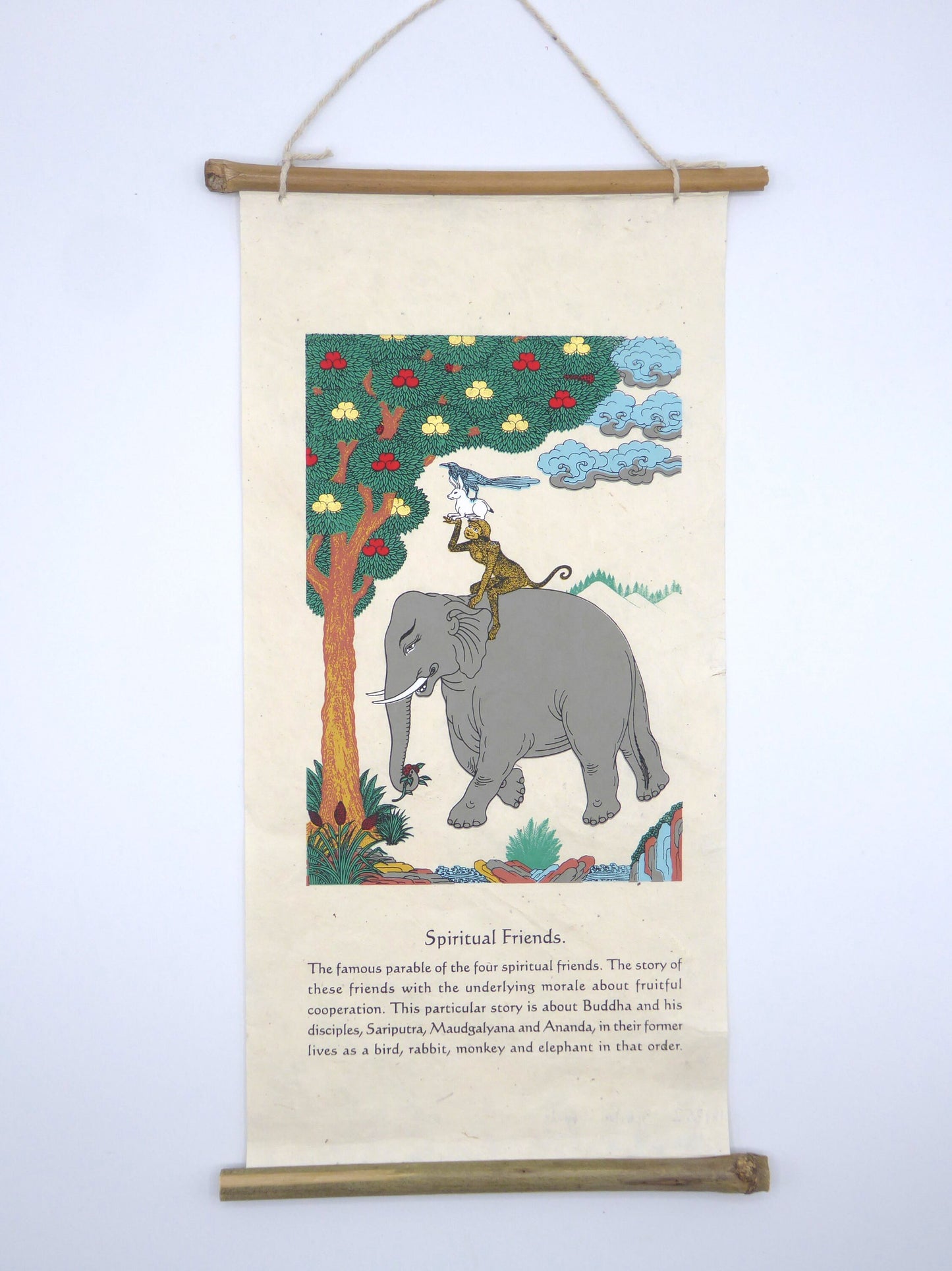 Tibetan Buddhism Wall Hanging 'Spiritual Friends'
