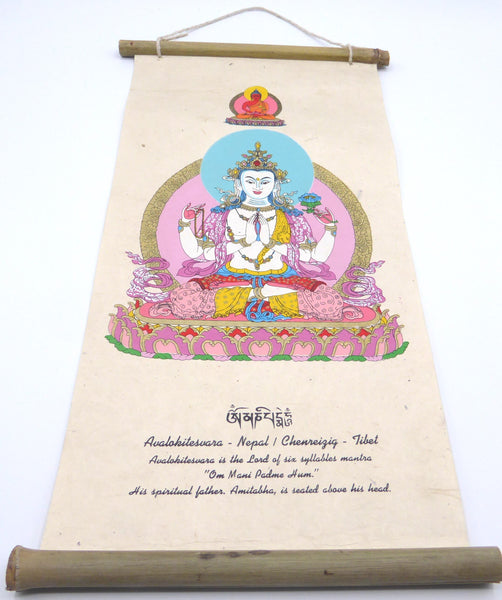 Tibetan Buddhism Wall Hanging 'Avalokiteshvara'