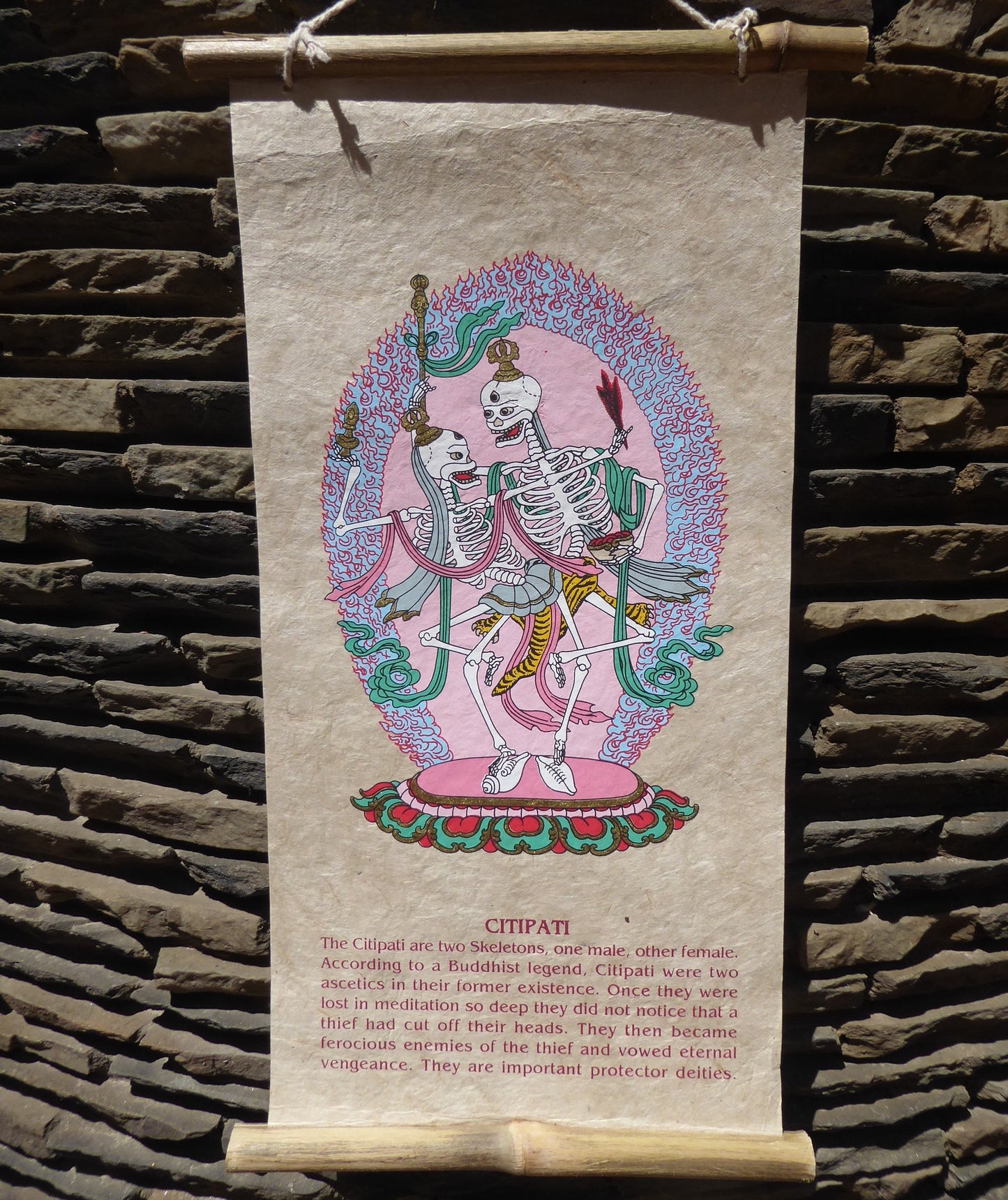 Tibetan Buddhism Wall Hanging 'Citipati'