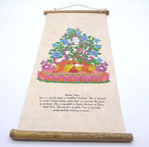 Tibetan Buddhism Wall Hanging 'White Tara'.