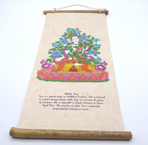 Tibetan Buddhism Wall Hanging 'White Tara'.