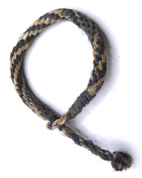 Grey & Natural Hemp Cord Bracelet