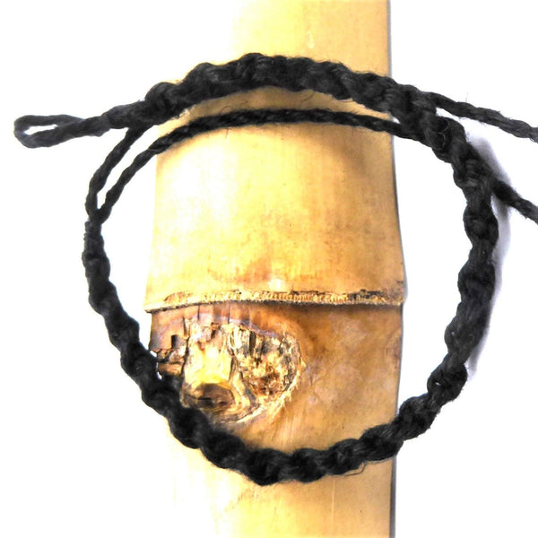 Black Linen Cord Bracelet