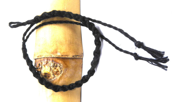 Black Linen Cord Bracelet