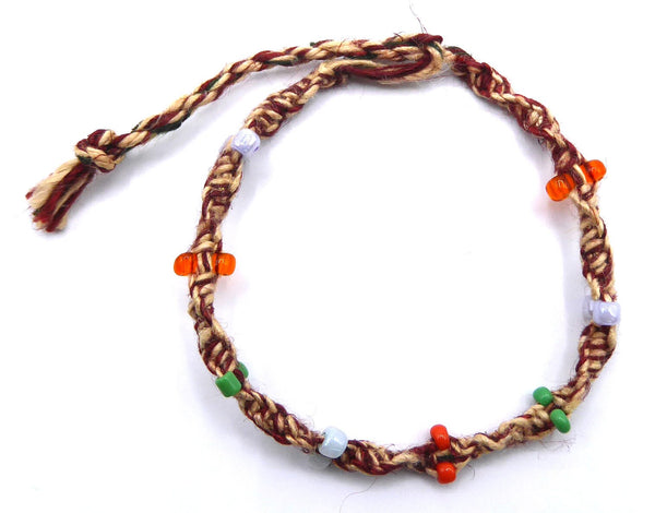 Beaded Linen Bracelet, pack of three.