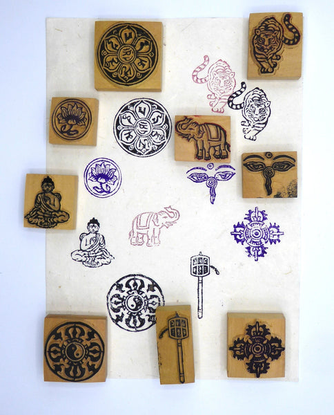 Buddha's Eyes Wooden Stamp