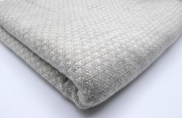 Cashmere blanket, Grey and White diamond
