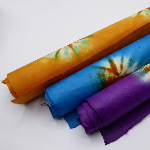 Tie-Dye Handmade Lokta Paper.  80GSM