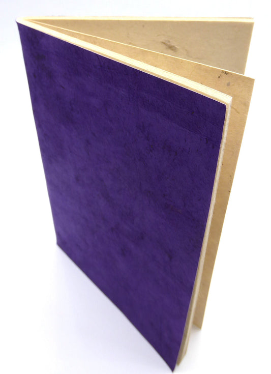 Purple Handbound Lokta Notebook, 5 × 7 in