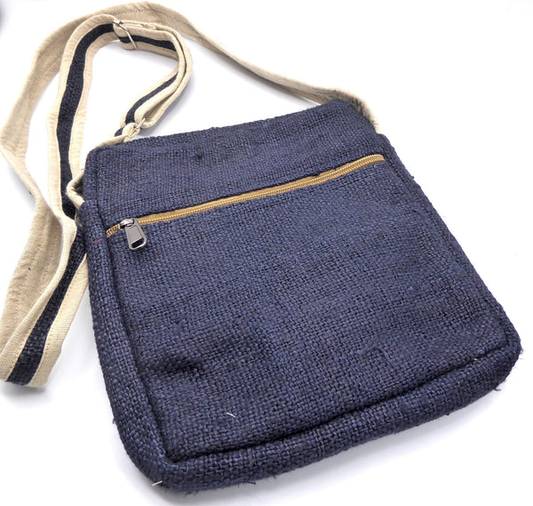 Wild Nepali Hemp 'Tenzing' Crossbody Bag (Dark Indigo)
