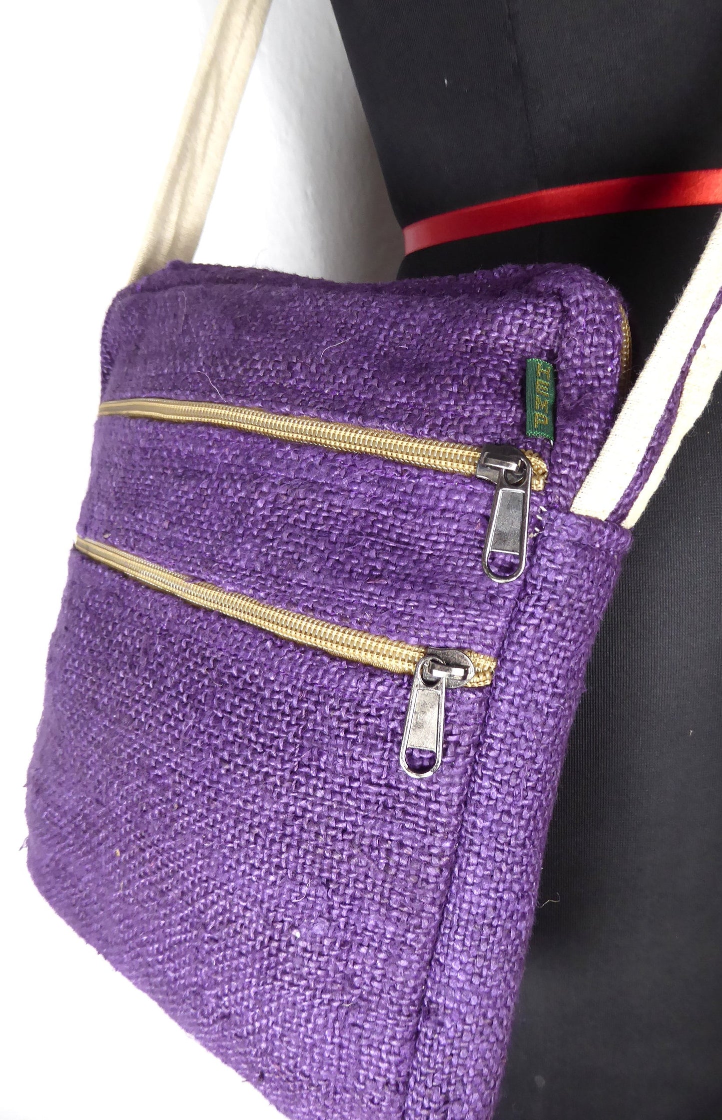 Wild Nepali Hemp 'Tenzing' Crossbody Bag  (Purple)