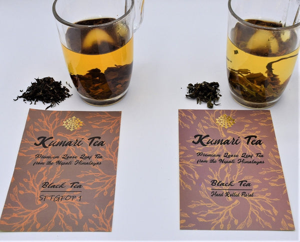 SFTGFOP-1 Black Tea - Special Finest Tippy Golden Flowery Orange Pekoe. Premium Loose Leaf Organic Tea from the Nepali Himalayas