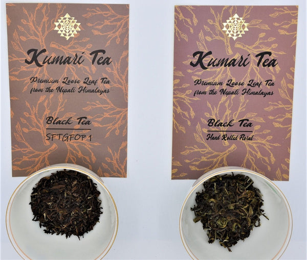 Black Tea - Hand Rolled Floral. Premium Loose Leaf Organic Tea from the Nepali Himalayas