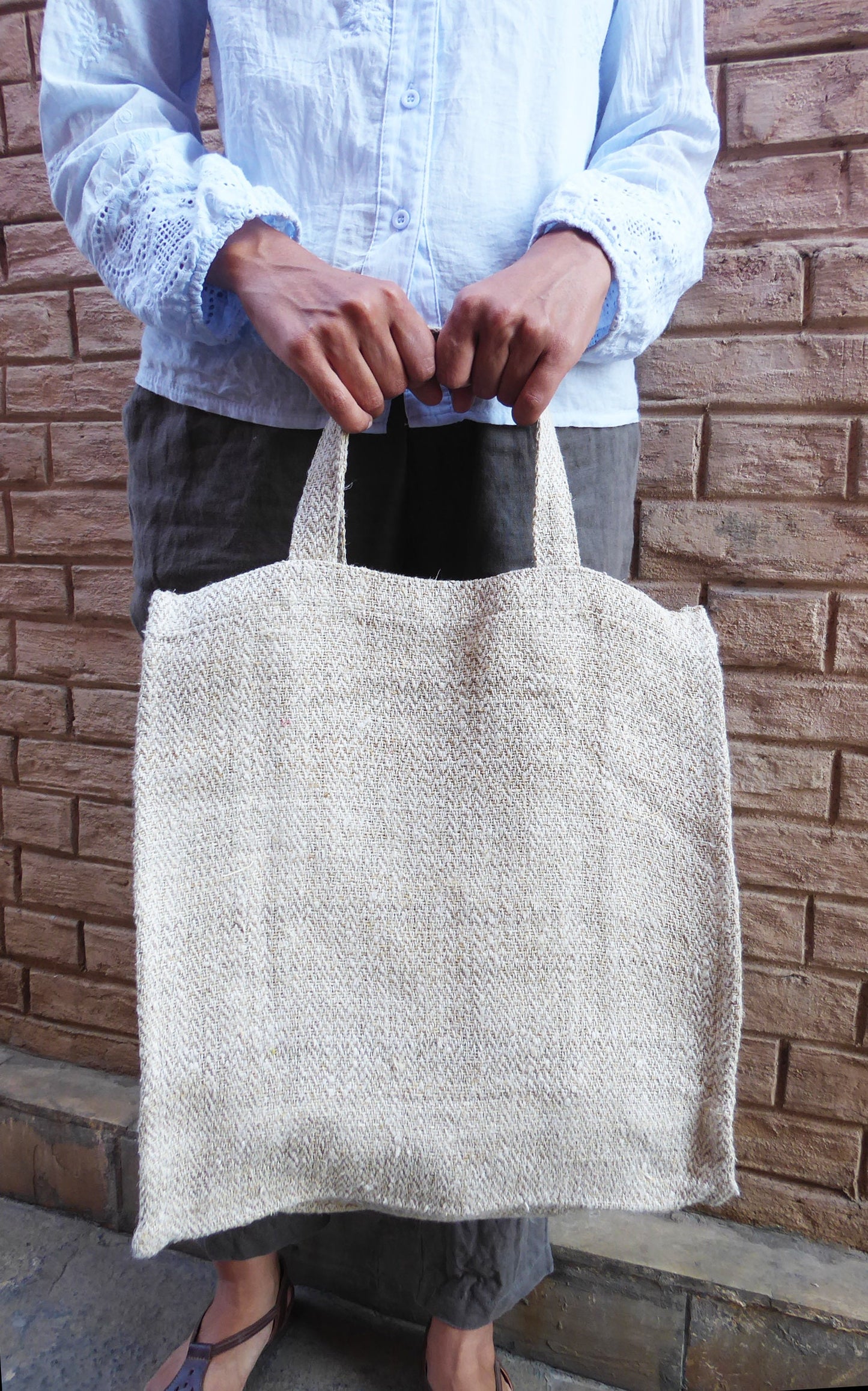 The Herringbone Hemp Tote Bag