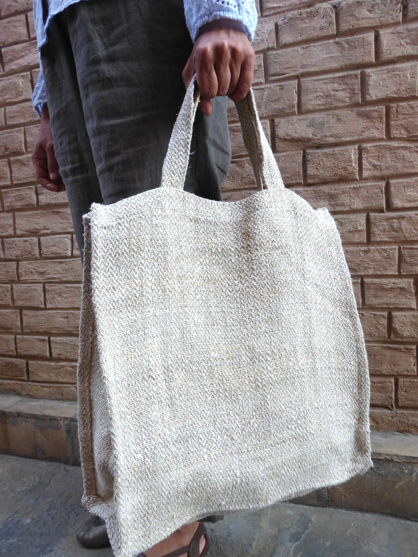 The Herringbone Hemp Tote Bag
