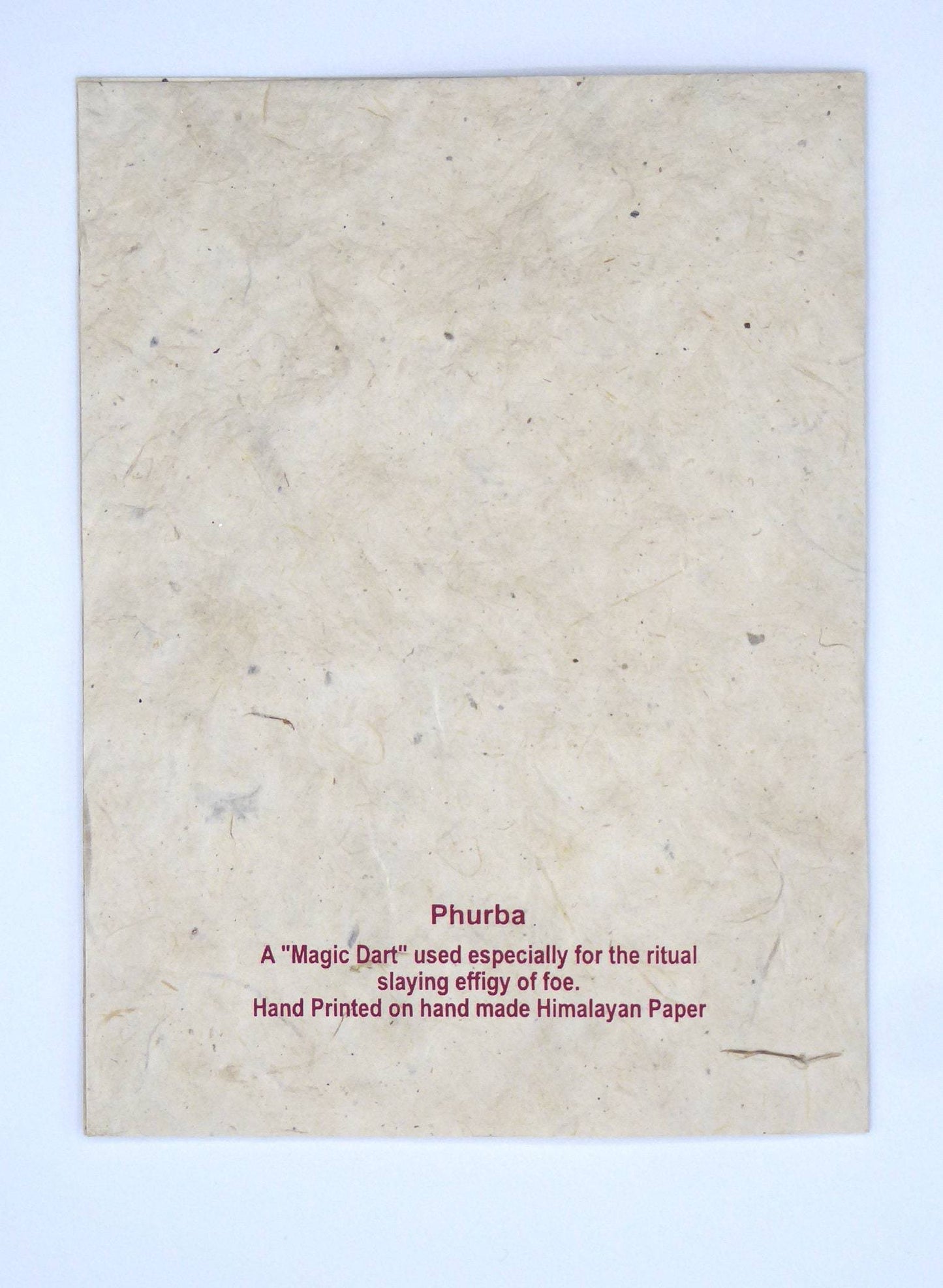 Handmade Lokta Greeting Card, Phurba