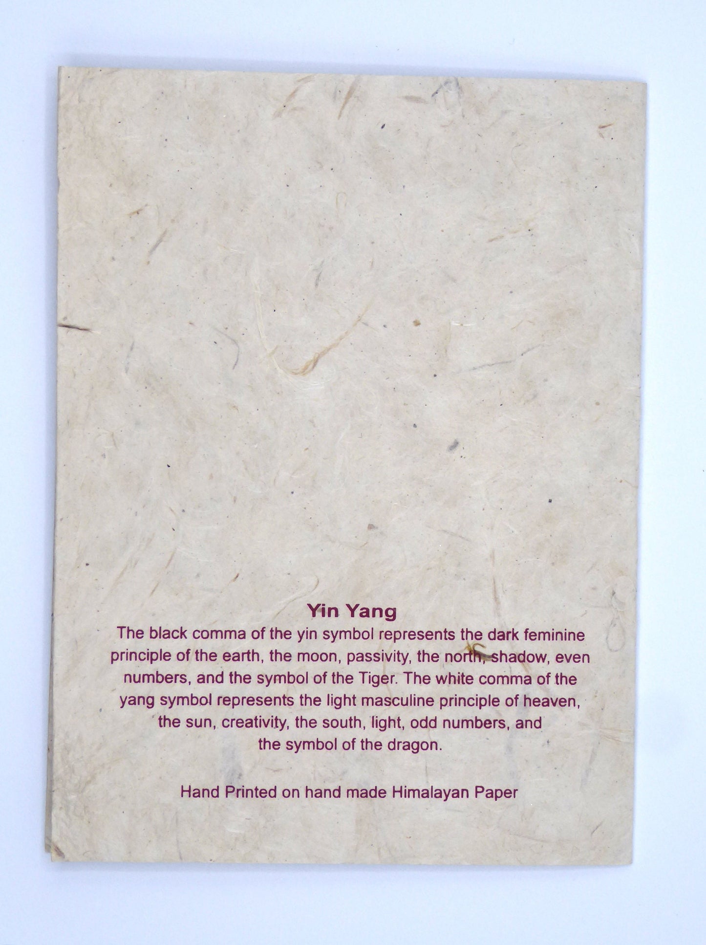 Handmade Lokta Card, Yin Yang