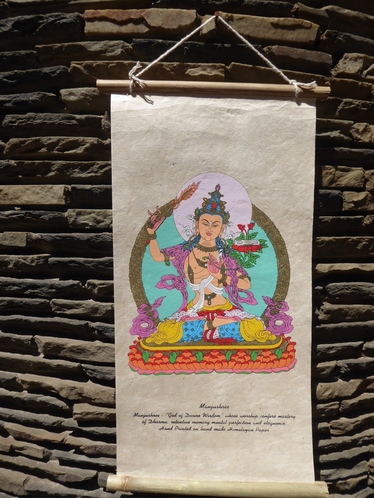 Tibetan Buddhism Wall Hanging, Manjushree