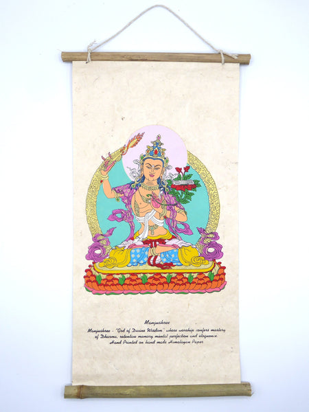 Tibetan Buddhism Wall Hanging, Manjushree