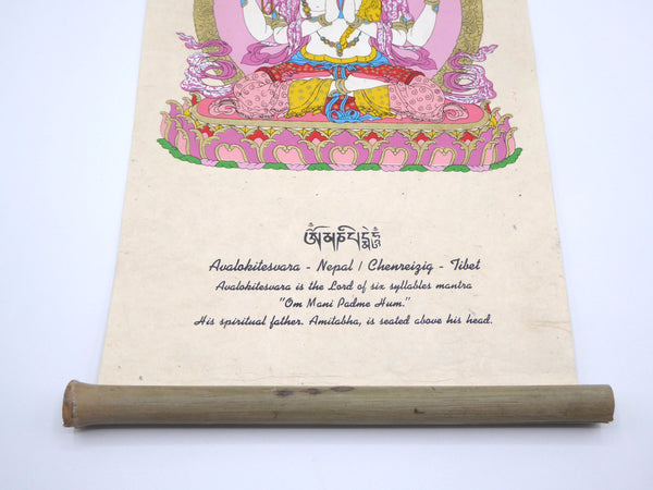Tibetan Buddhism Wall Hanging 'Avalokiteshvara'