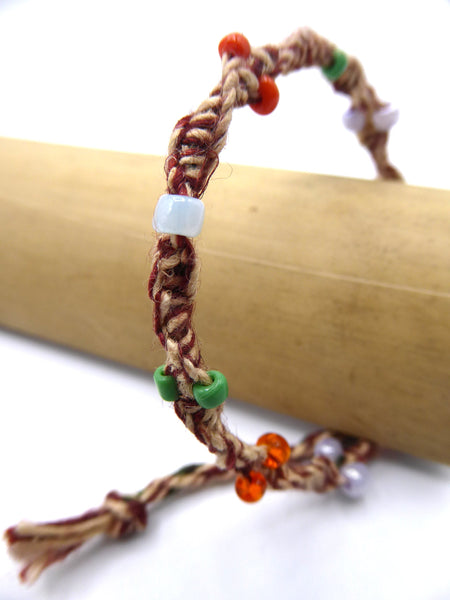 Beaded Linen Bracelet, pack of three.