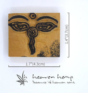 Buddha's Eyes Wooden Stamp