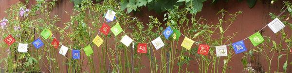 Lokta Paper Prayer Flags, Om Mani Padme Hum.