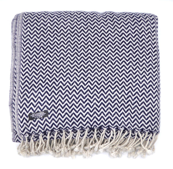 Cashmere blanket, Black and White Chevrons