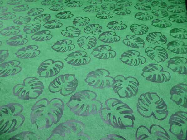 Monstera Batik Lokta Paper; Handmade in the Himalayas, Tree Free & Sustainable
