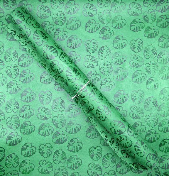 Monstera Batik Lokta Paper; Handmade in the Himalayas, Tree Free & Sustainable