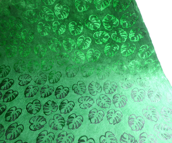 Monstera Batik Lokta Paper; Handmade in the Himalayas, Tree Free & Sustainable