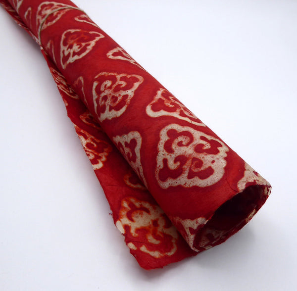 Tibetan Clouds Batik Lokta Paper; Handmade in the Himalayas, Tree Free & Sustainable
