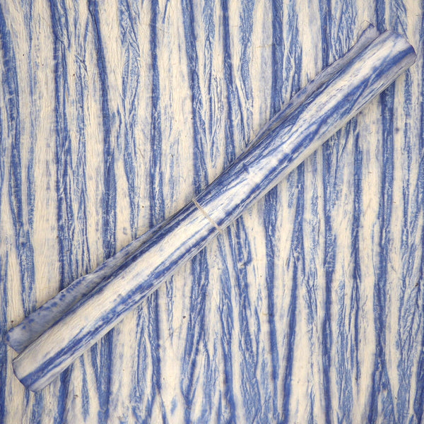 Crushed Blue Vegetable Dyed Lokta Paper Handmade in the Himalayas. Tree Free & Sustainable