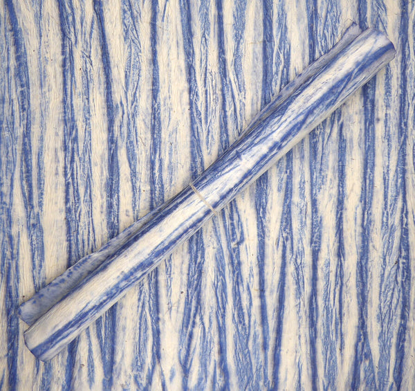 Crushed Blue Vegetable Dyed Lokta Paper Handmade in the Himalayas. Tree Free & Sustainable
