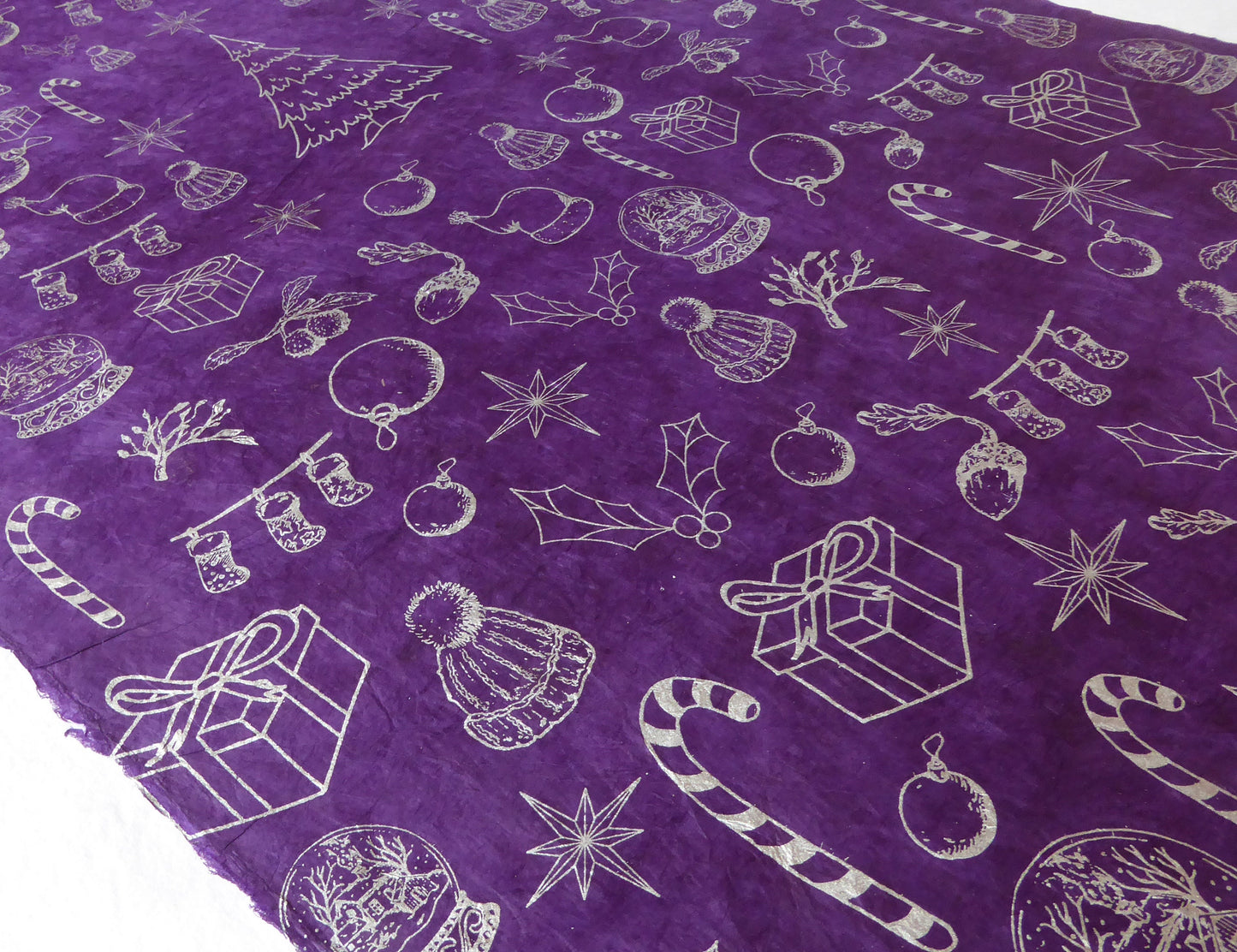 Christmas Decorations Lokta Paper, Handmade in the Himalayas. 60-80GSM.