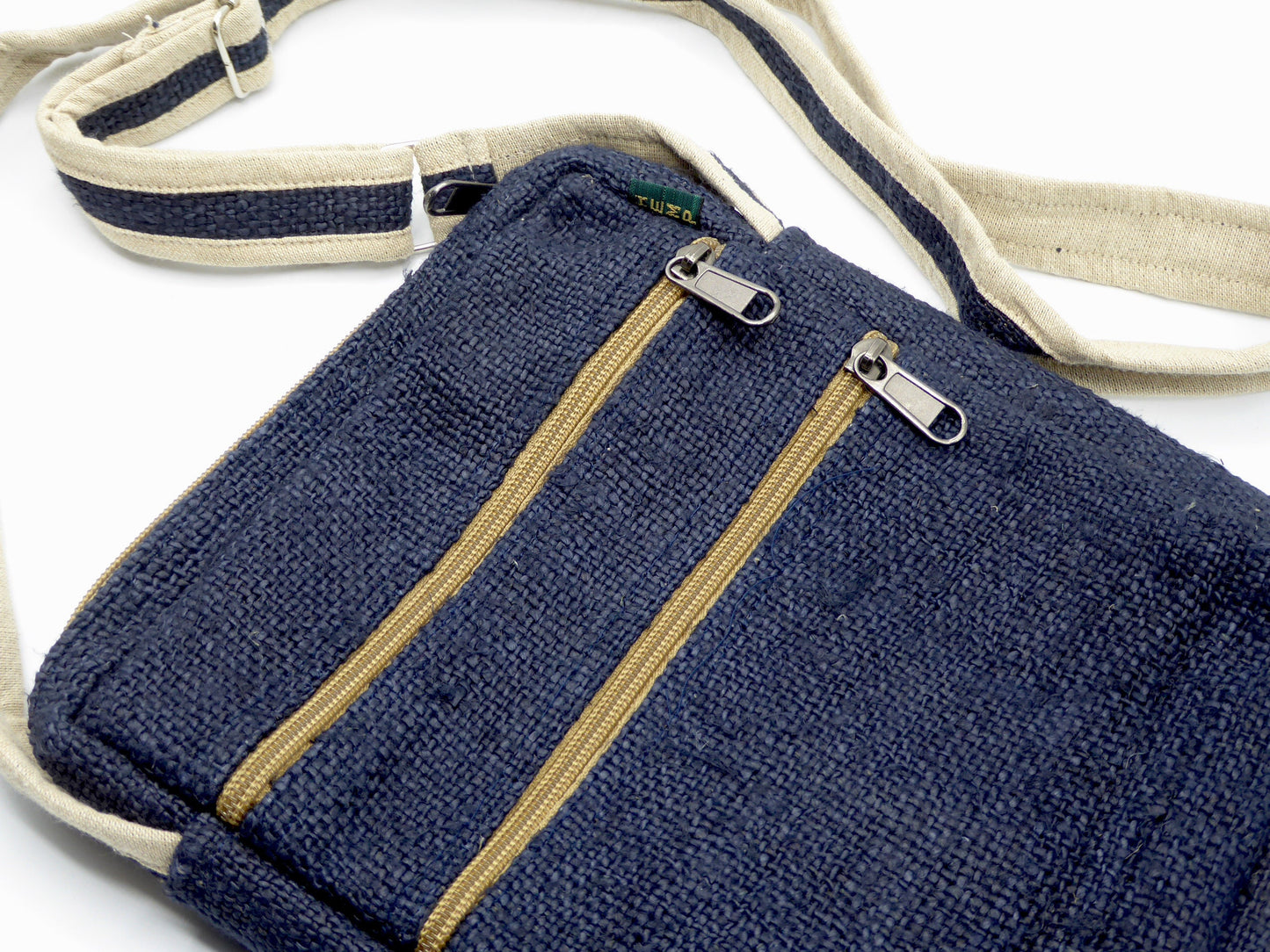 Wild Nepali Hemp 'Tenzing' Crossbody Bag (Dark Indigo)