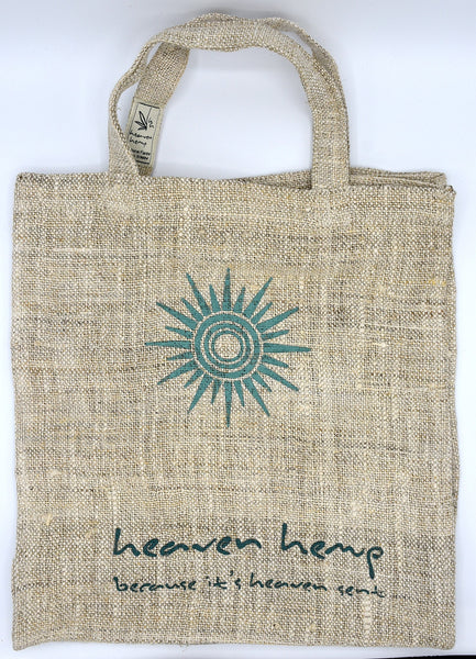 Bajura Hemp Tote Bag, Handprinted (sun)